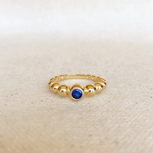 Blue Bezel ring